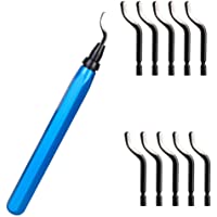 CGBOOM Herramienta de desbarbado universal- mango de metal- con 10 cuchillas de repuesto- 360°- herramienta de corte…